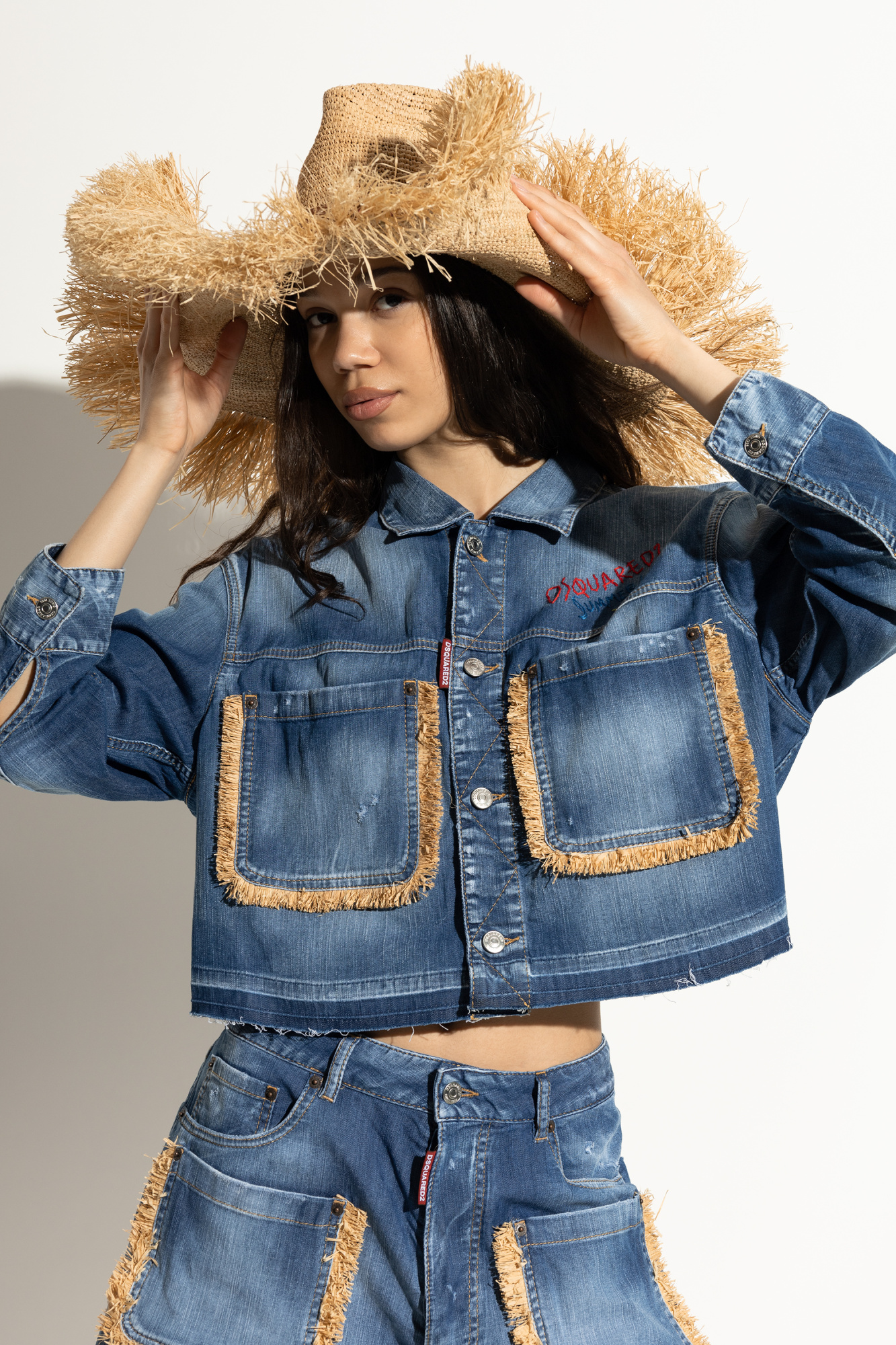 ハット DSQUARED2 Woman Hat Beige HAW005028900001 5089 Beige Hat capsule `Summer Lovers` Dsquared2 - Vitkac AS
